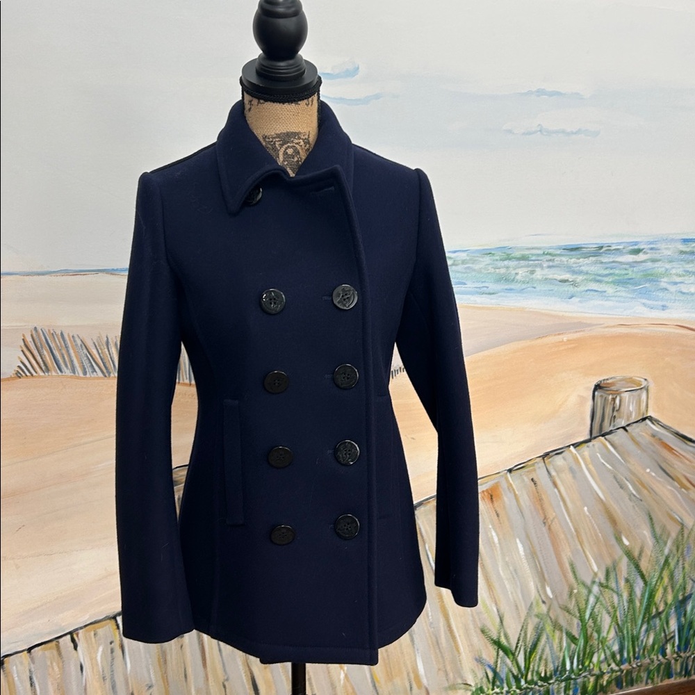 Lucien Pellat-Finet Navy Double-Breasted Peacoat